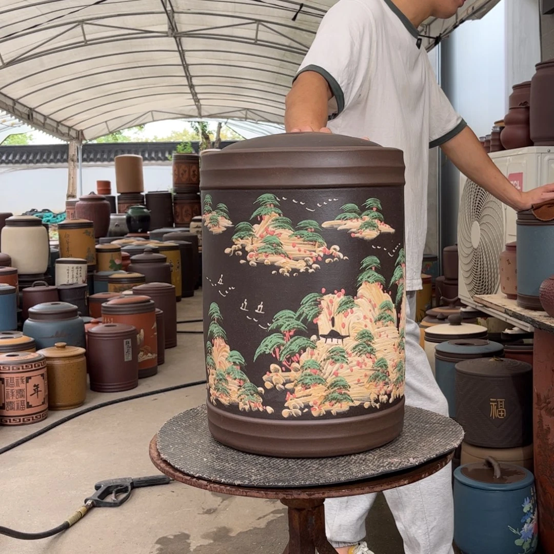 紫砂茶叶罐23 饼茶叶罐