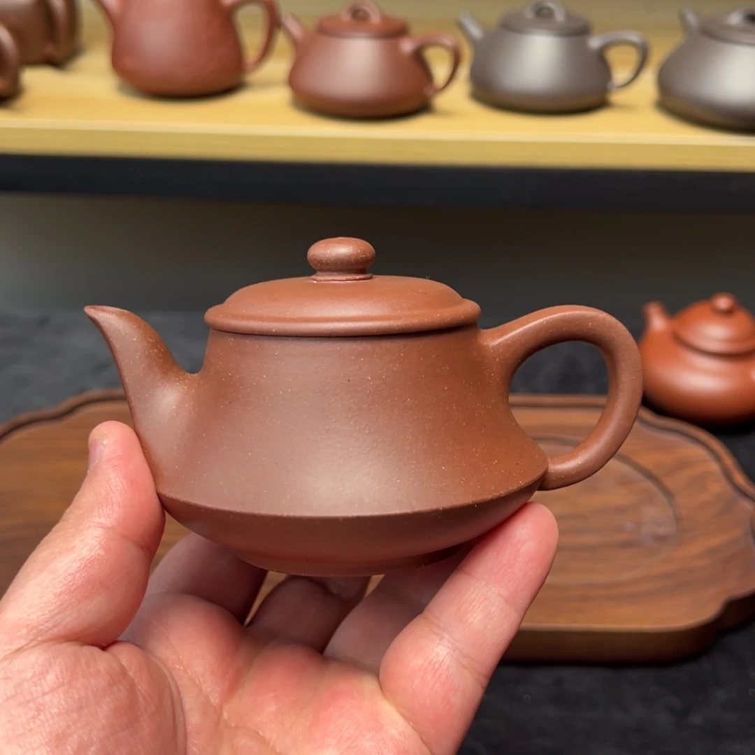 紫砂茶壶微瑕150cc老紫泥一帆风顺