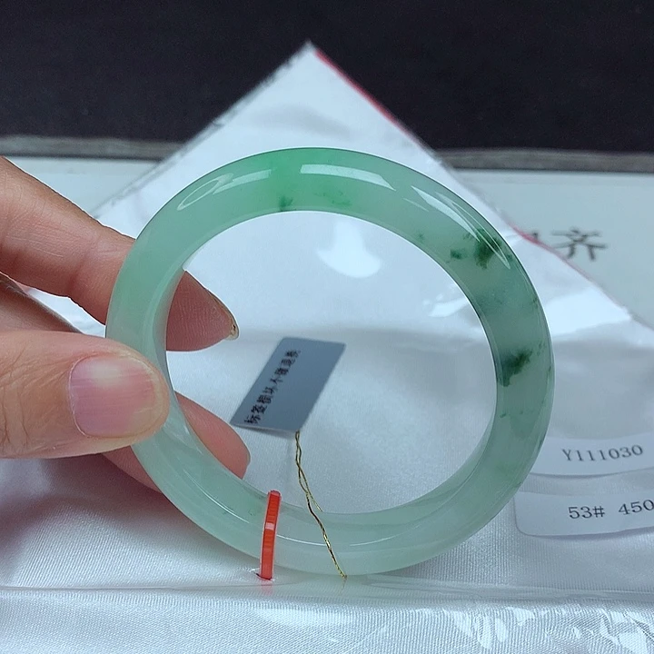 翡翠未镶嵌手镯53圈1030