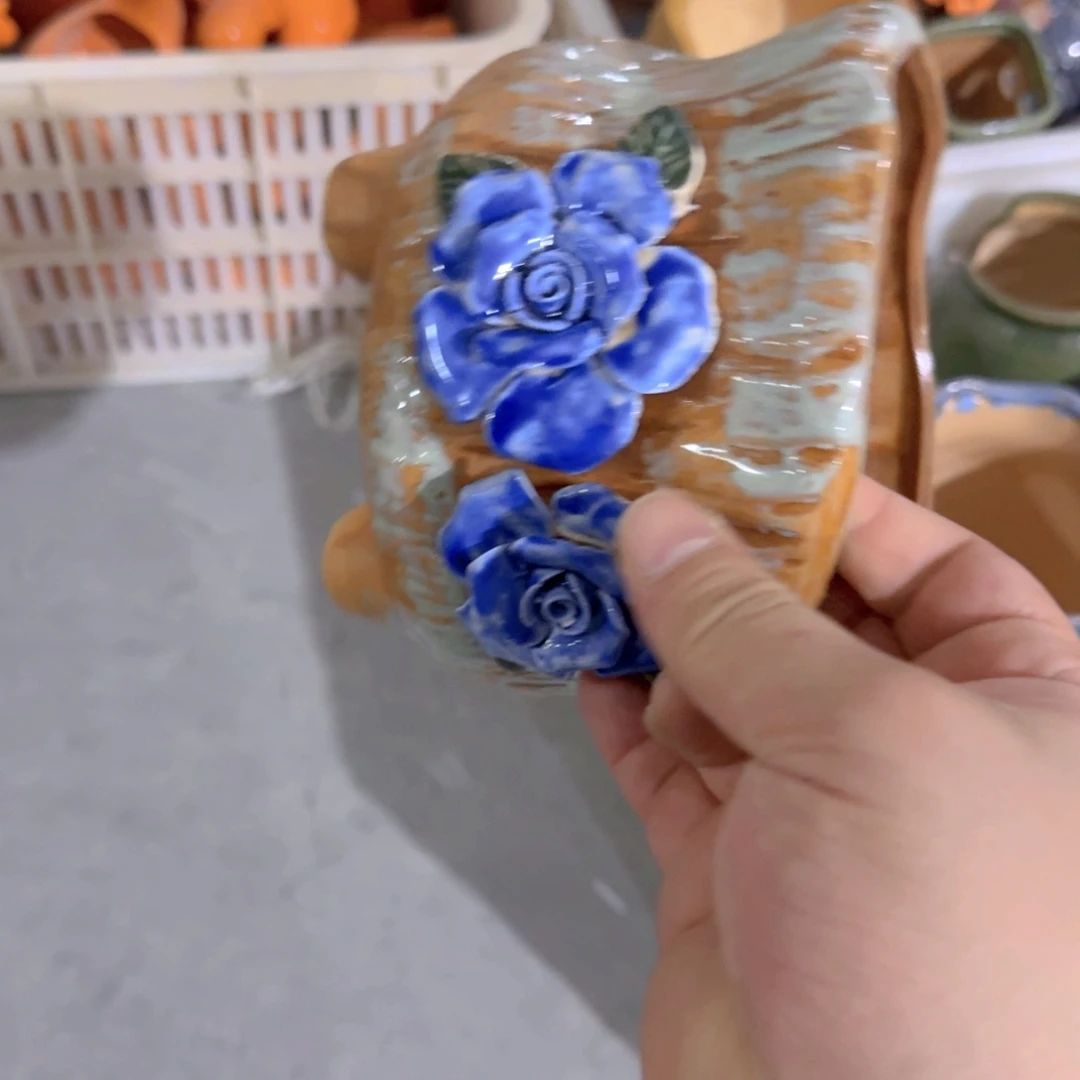 紫砂花盆粗陶盆醋