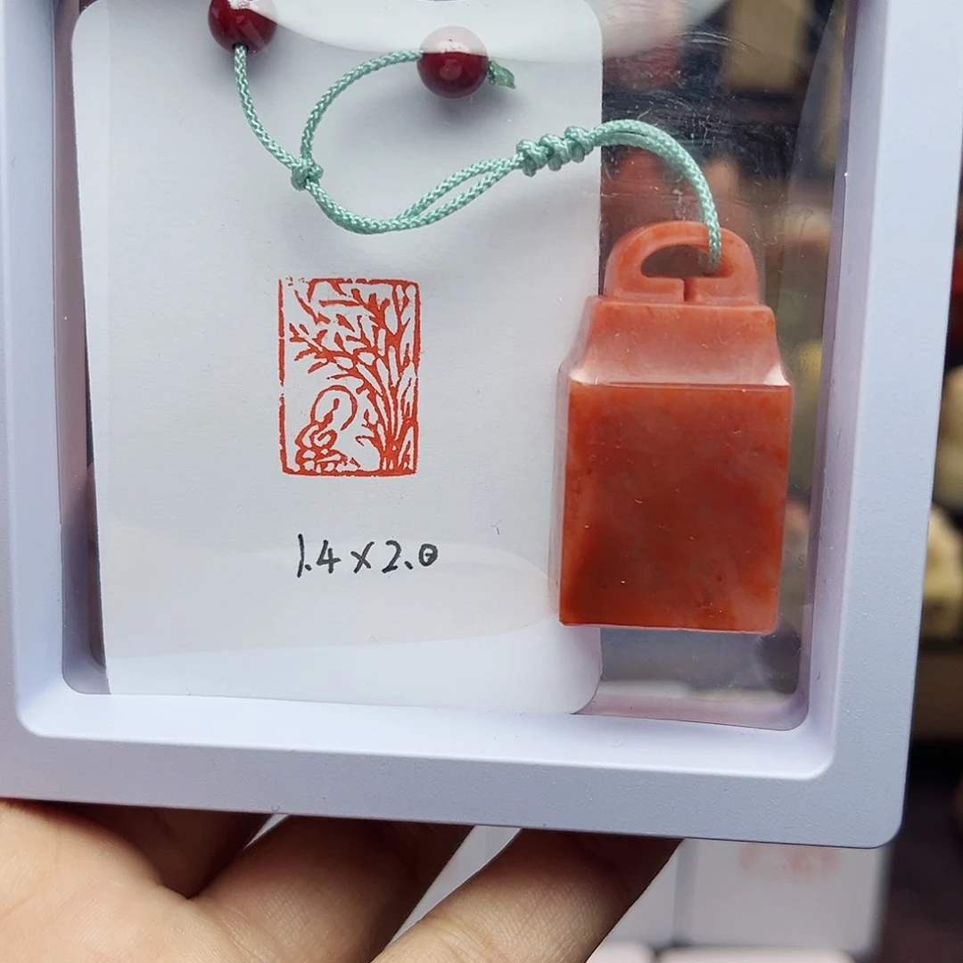 寿山石印石1.4×2.0佛造像 精品老挝 手工篆刻