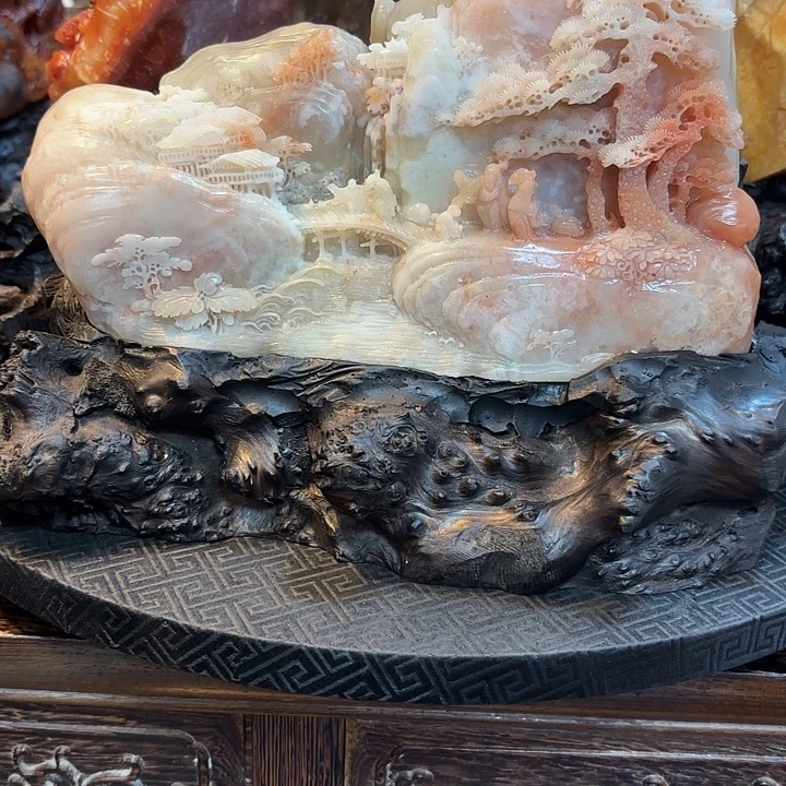 寿山石富贵山居图