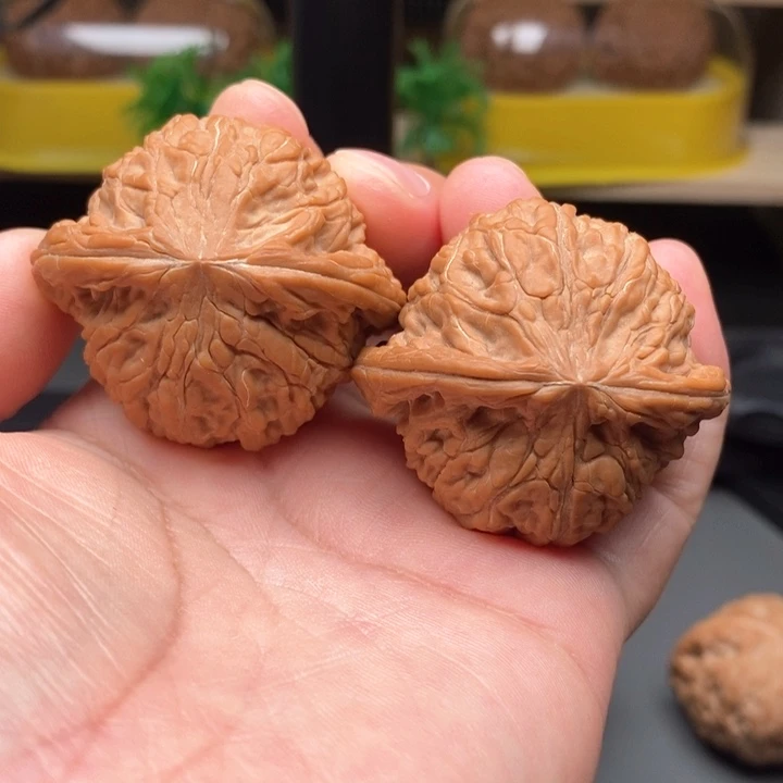 文玩核桃把件磨盘