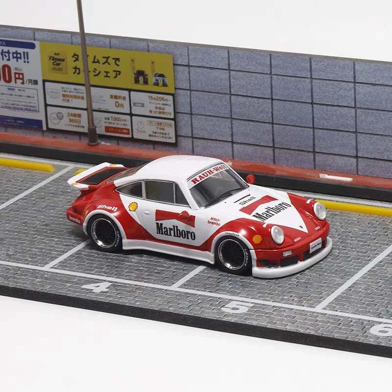 MC 1:64 保时捷RWB 911 930 万宝路涂装 宽体 合金汽车模型摆件