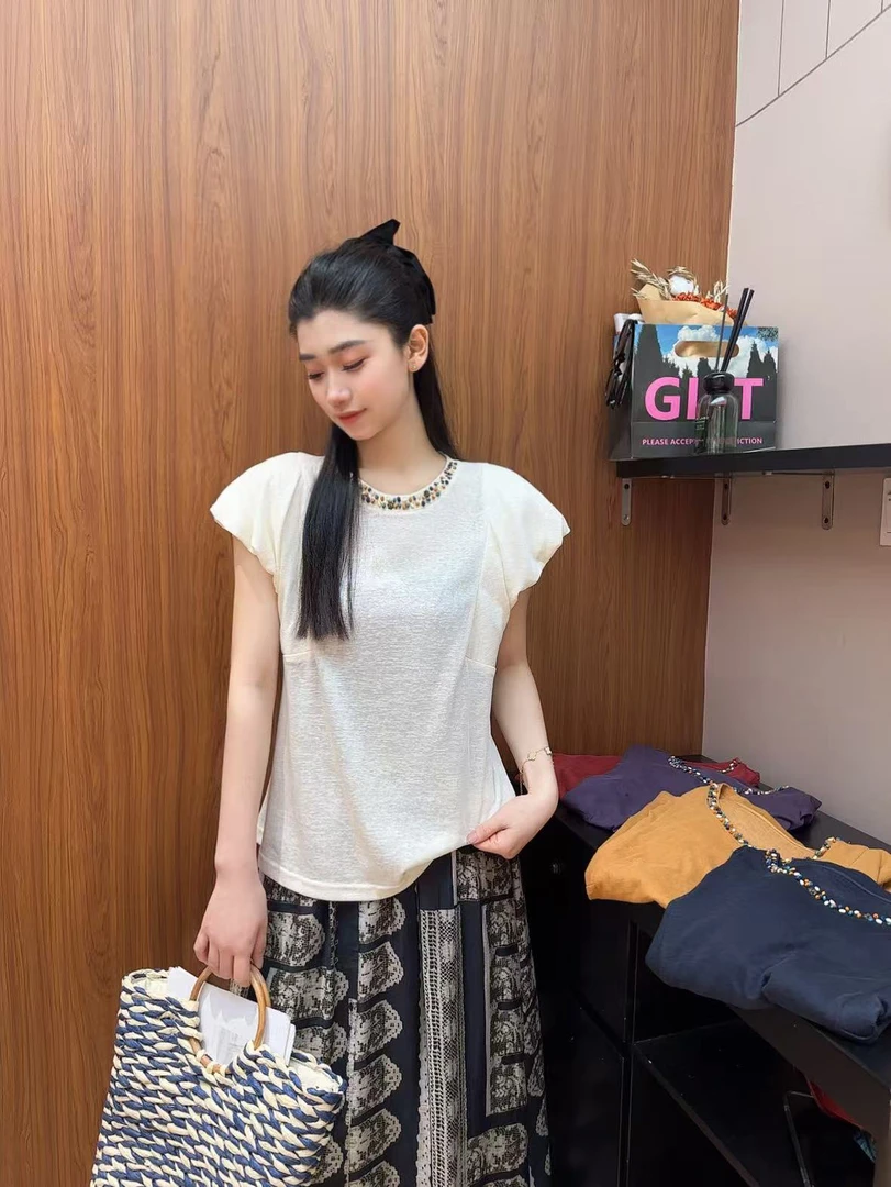 【JINJIN】2025G夏季新款小众设计短袖上衣（1153）NO退NO换