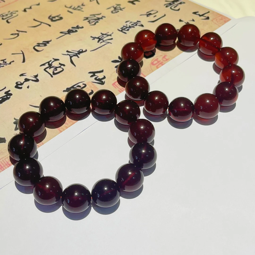 【小宝珠宝】10 T49439-血珀单圈手串-多样性发一件-17mm