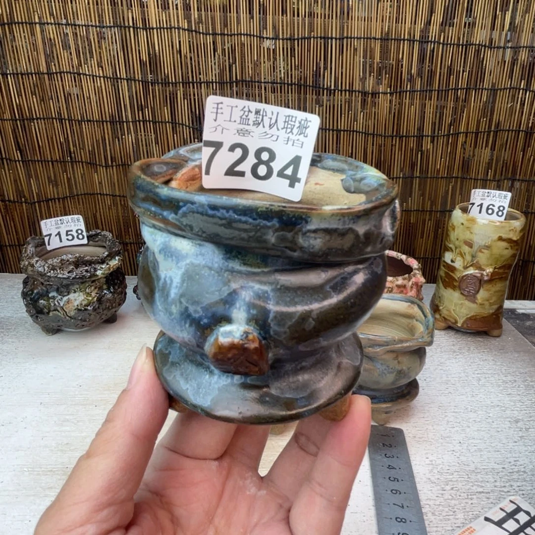 手工花盆默认瑕疵完美者勿拍