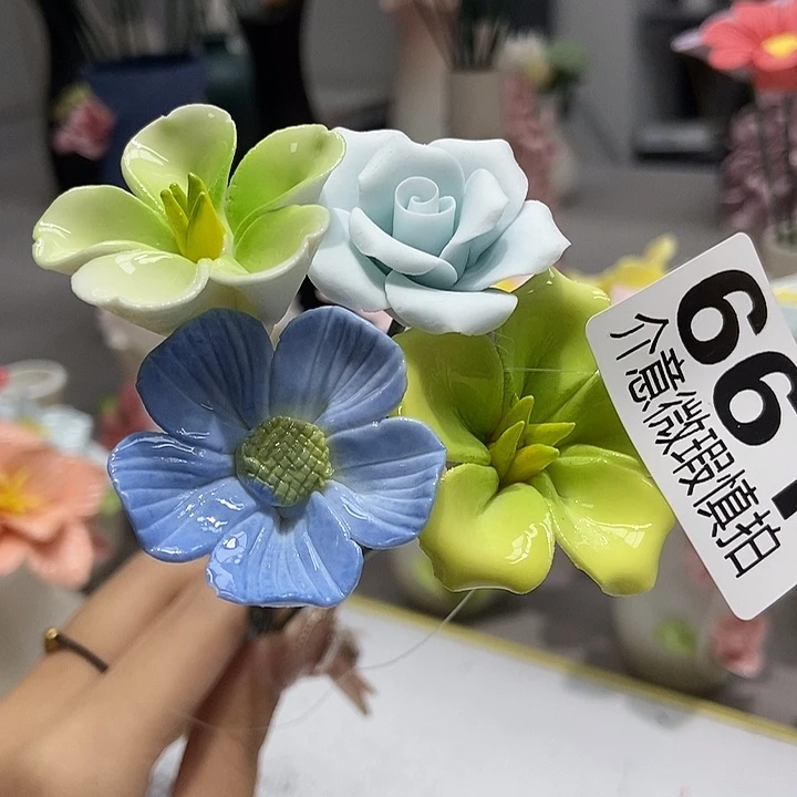 陶瓷纯手工捏花设计