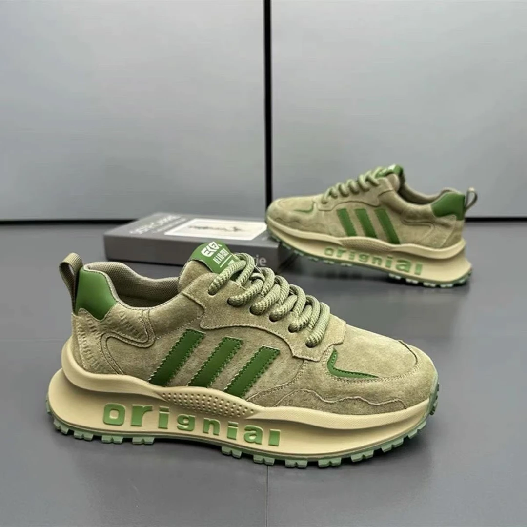 男鞋2025秋冬新款潮流百搭休闲运动鞋跑步厚底增高阿甘老爹鞋子