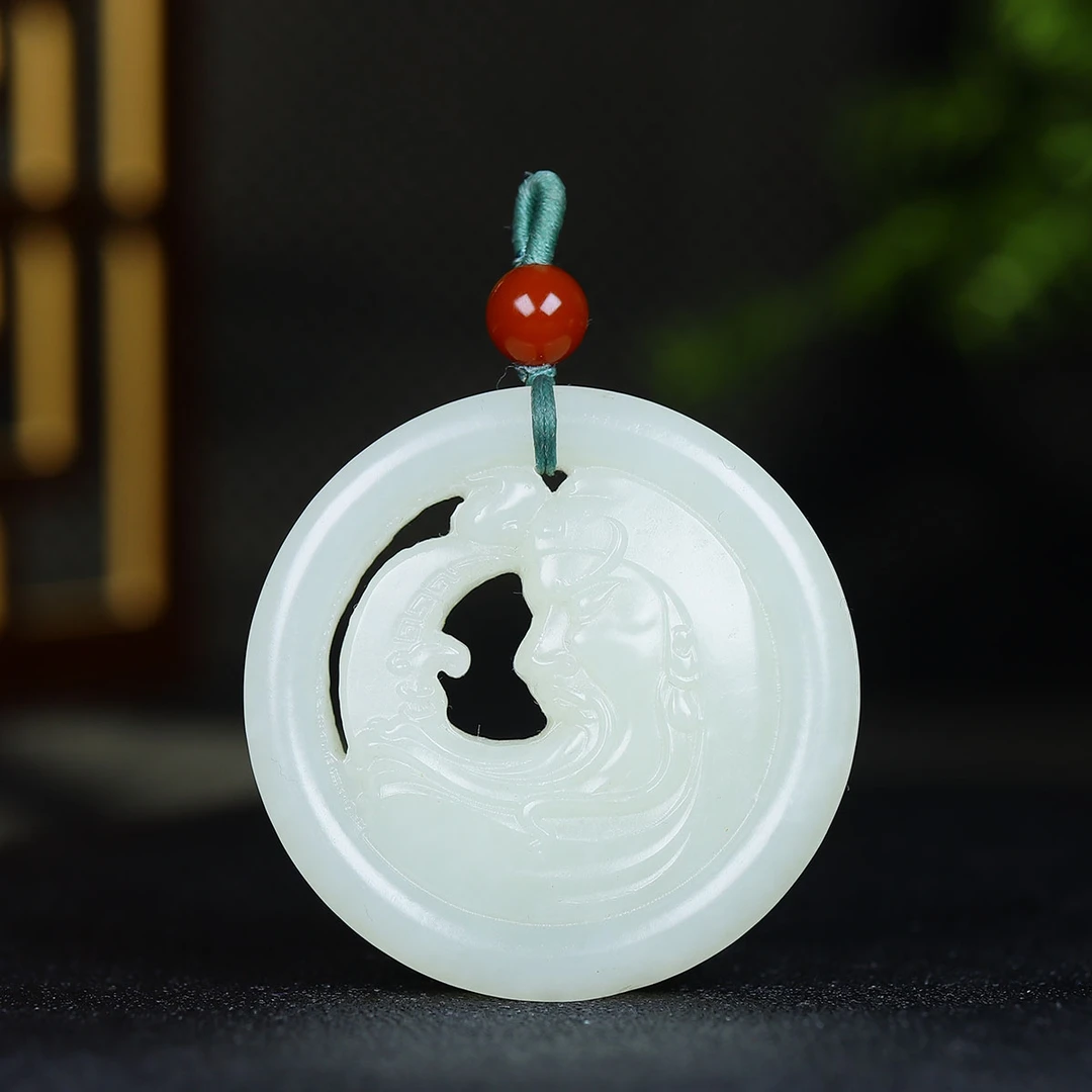 112040和田玉关公玉佩