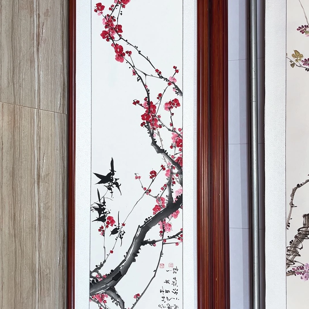 国画书画作品带框163×48