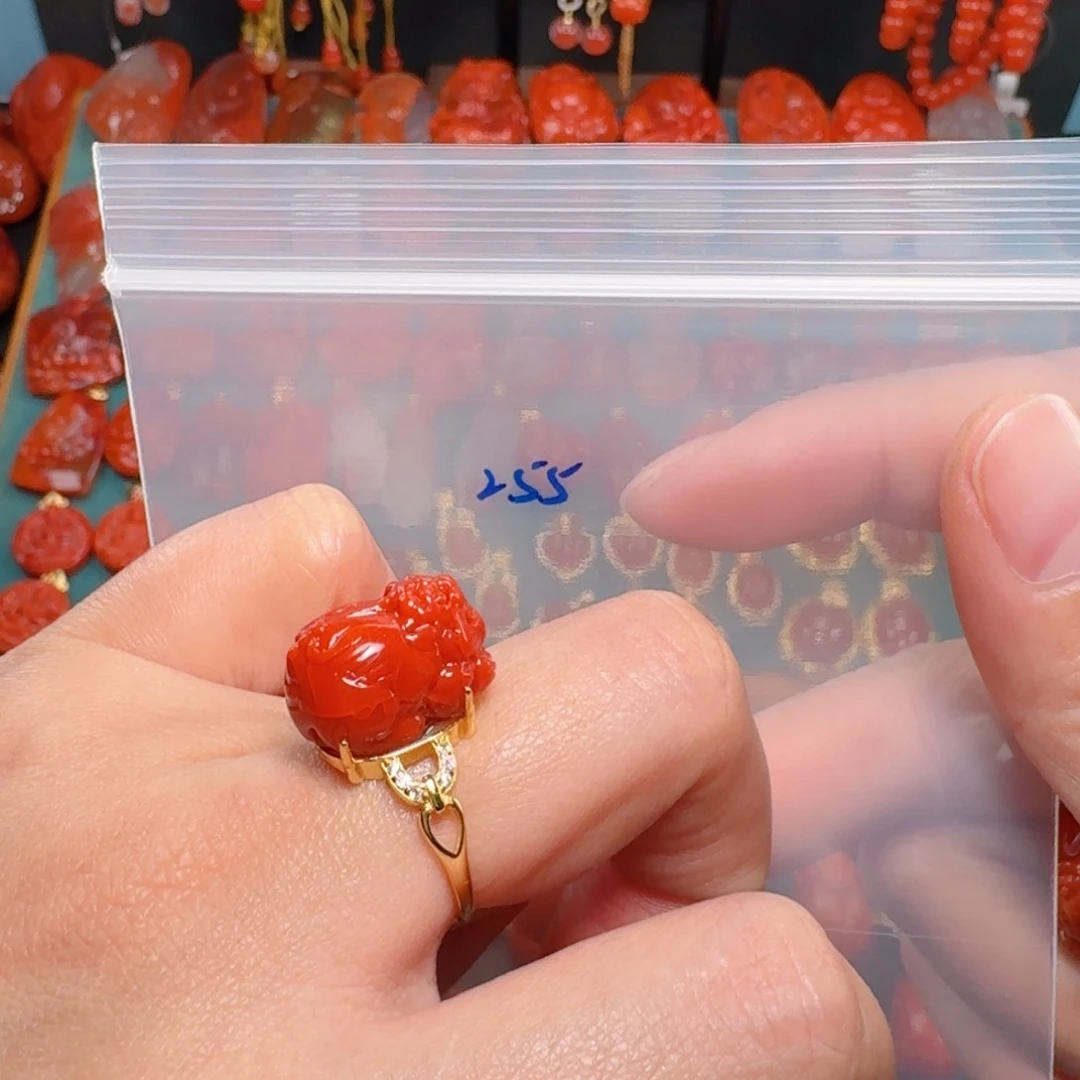 南红玛瑙南红玛瑙保山柿子银S925镶嵌