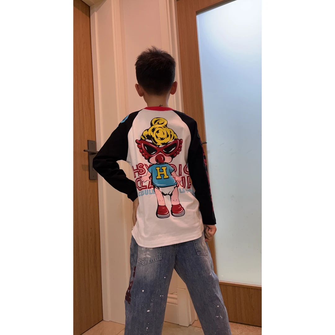 5019【拼色奶嘴】时尚休闲百搭儿童长袖