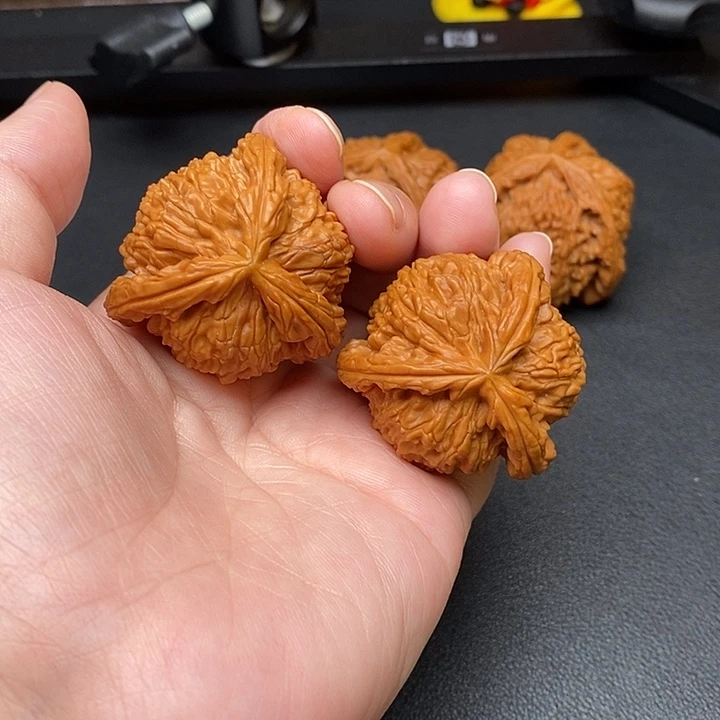 河***歌文玩核桃把件白奔