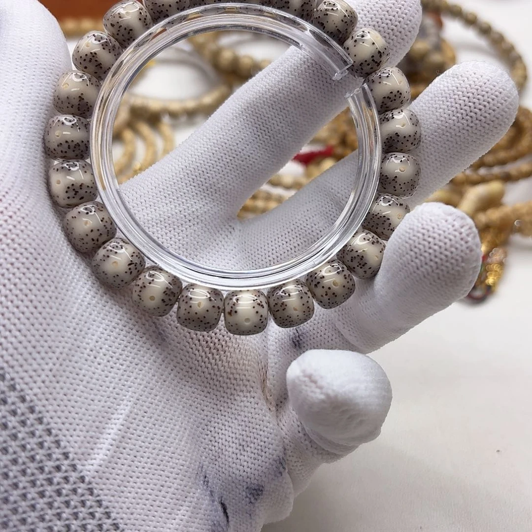 星月菩提吊坠11梵天糯冰奶奶灰一线天10左右单圈