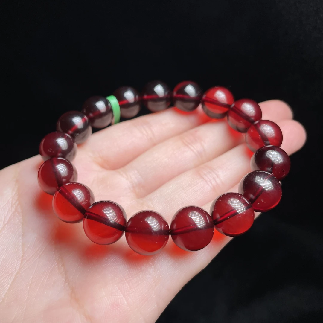 【玉氏珠宝】缅珀血珀圆珠手串-约11mm CCXRYZ1250053