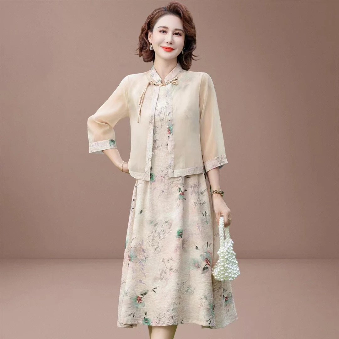 【201-300】锐舒高端时尚修身气质复古连衣裙