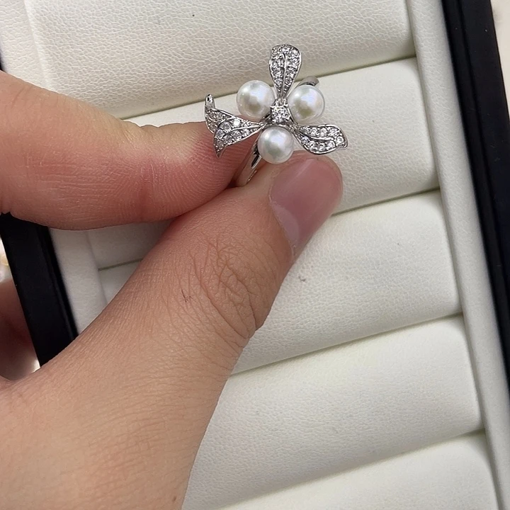 淡水珍珠颈饰银S925镶嵌