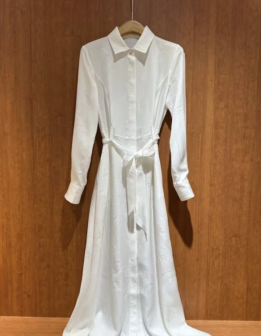 古着真丝连衣裙衬衫半裙（直播扣号下单）