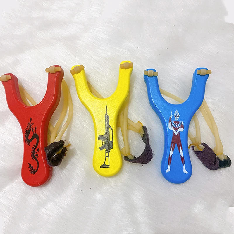 实木弹弓实木新手皮筋练手弓统木质弹叉高精度木头圆皮子木架弓