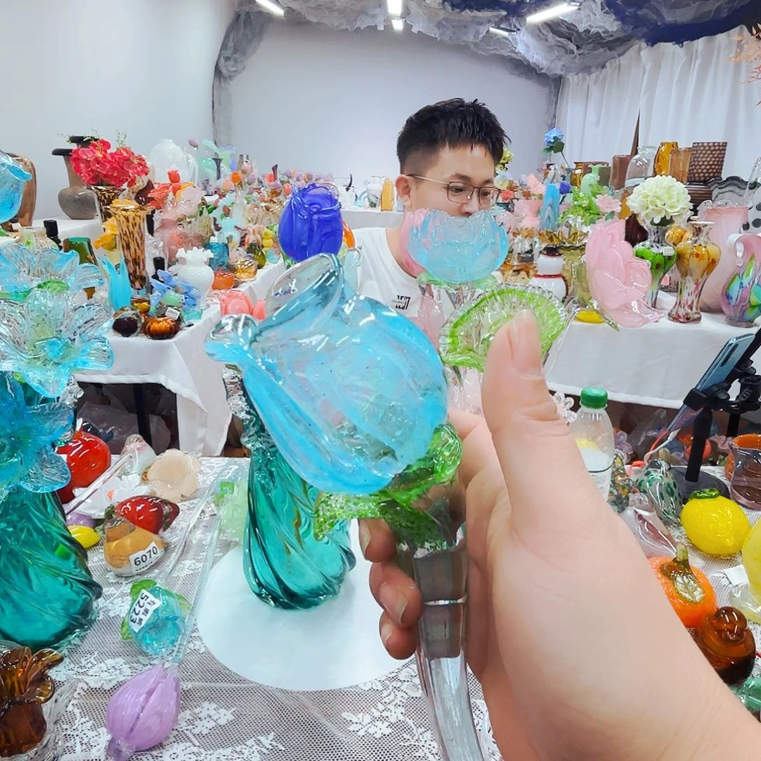 瑕疵琉璃花瓶花器艺术品