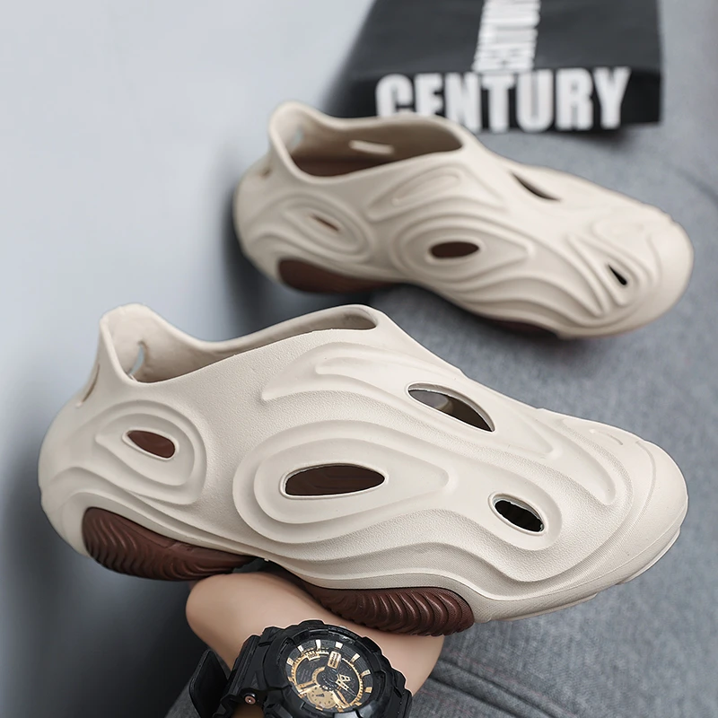 洞洞鞋男夏季防滑包头镂空手术室凉鞋厚底夏天青少年网红沙滩拖鞋