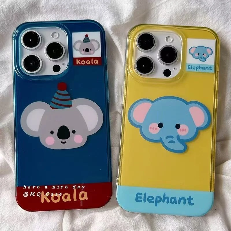 黄底小象适用苹果16/15手机壳iphone13pro12女14小米oppo华为vivo