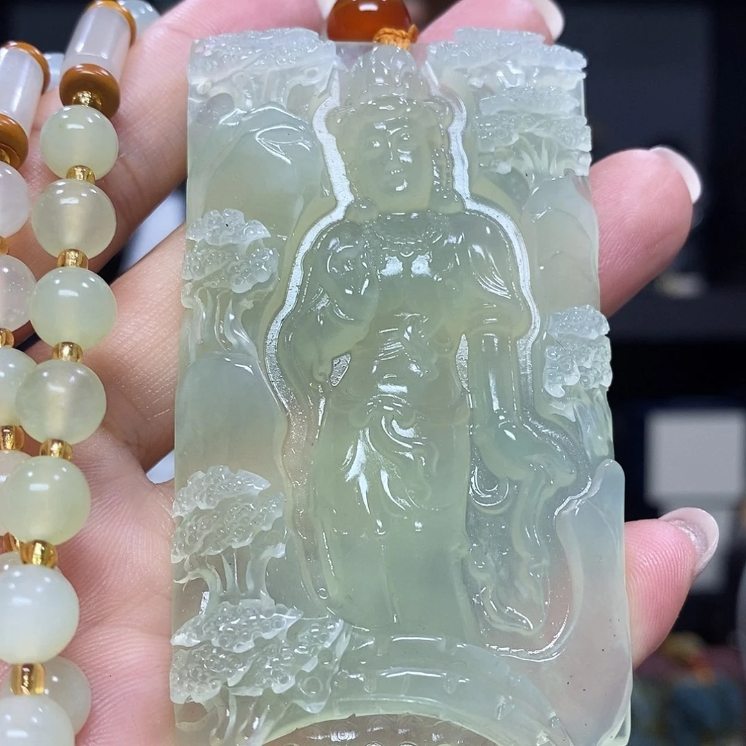 未镶嵌岫玉挂件吊坠项链