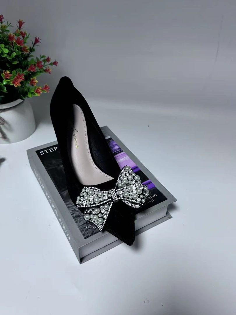 7-3  法式透气尖头增高做旧细跟高跟鞋百搭女鞋时髦小姨风