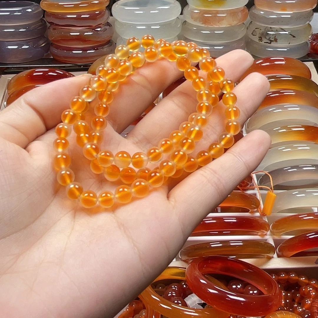 玛瑙/玉髓手镯未镶嵌泽*福