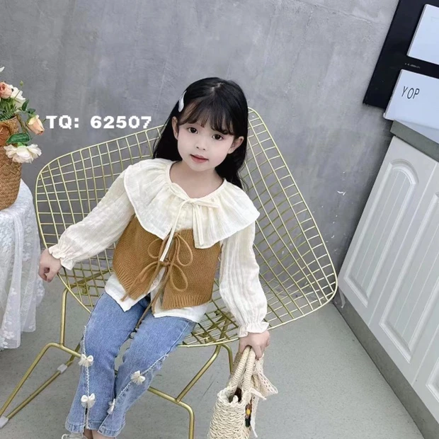 2025女童新款衬衫二件套