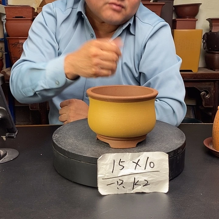 紫砂花盆货号一只K2