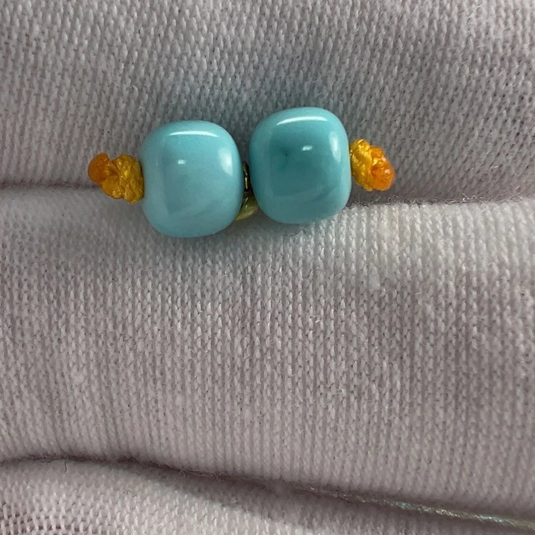 未镶嵌绿松石老型对珠 6.1x5.1mm