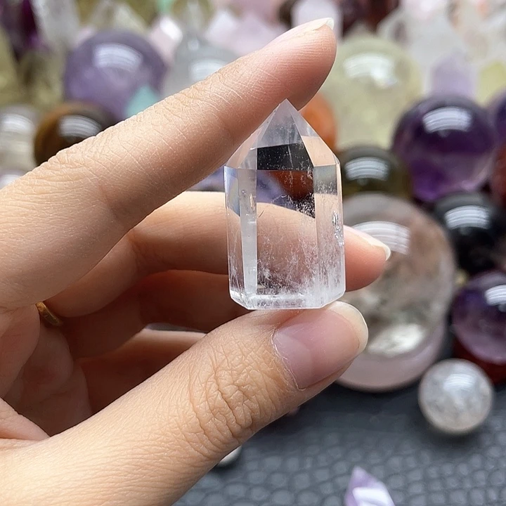 水晶珠宝半成品未镶嵌11蓝针小柱