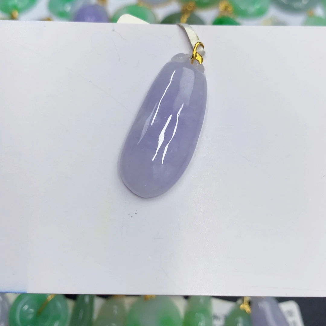 颈饰18K金镶嵌翡翠翡翠