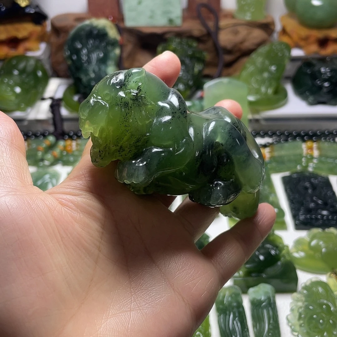 蛇纹石玉未镶嵌手把