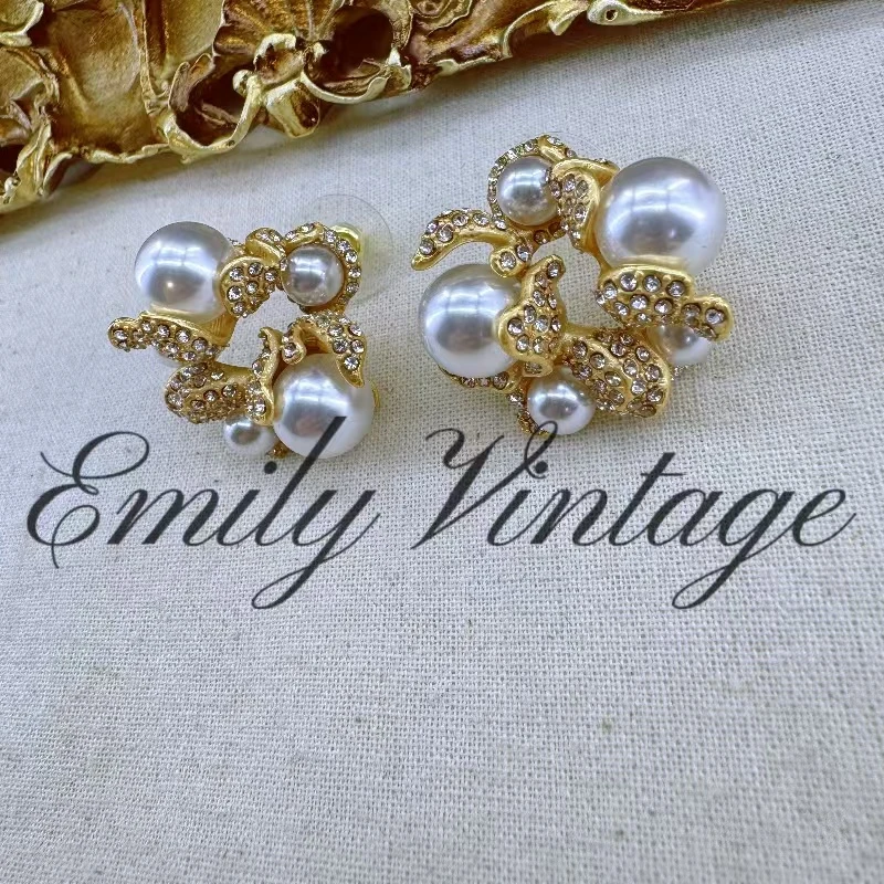 铜合金仿水晶耳饰 铜合金仿水晶耳饰 【1672】Emily Vintage珍藏款