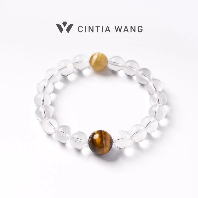 【黄金虎】星迪雅｜黄虎眼金虎眼白水晶手串天然多样性发其一