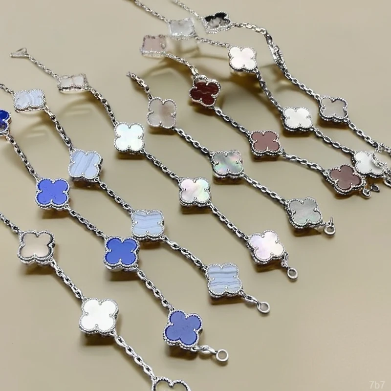 四叶草五花手链不掉色五花手链小众轻奢幸运草气质时尚百搭