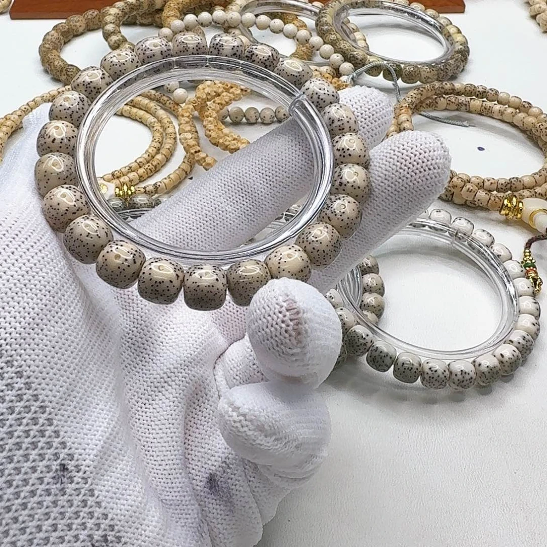 星月菩提吊坠10梵天糯冰月留白针尖星10左右单圈