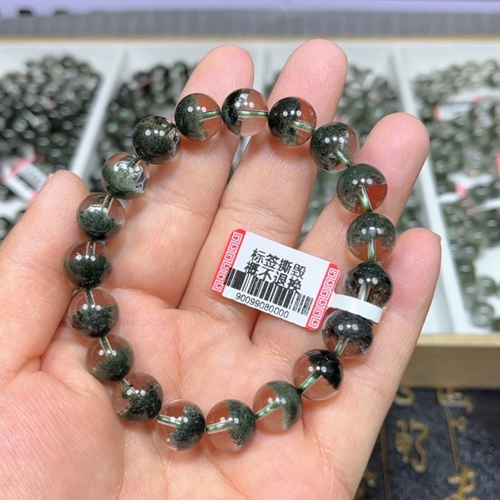 水晶手串未镶嵌绿幽灵手串