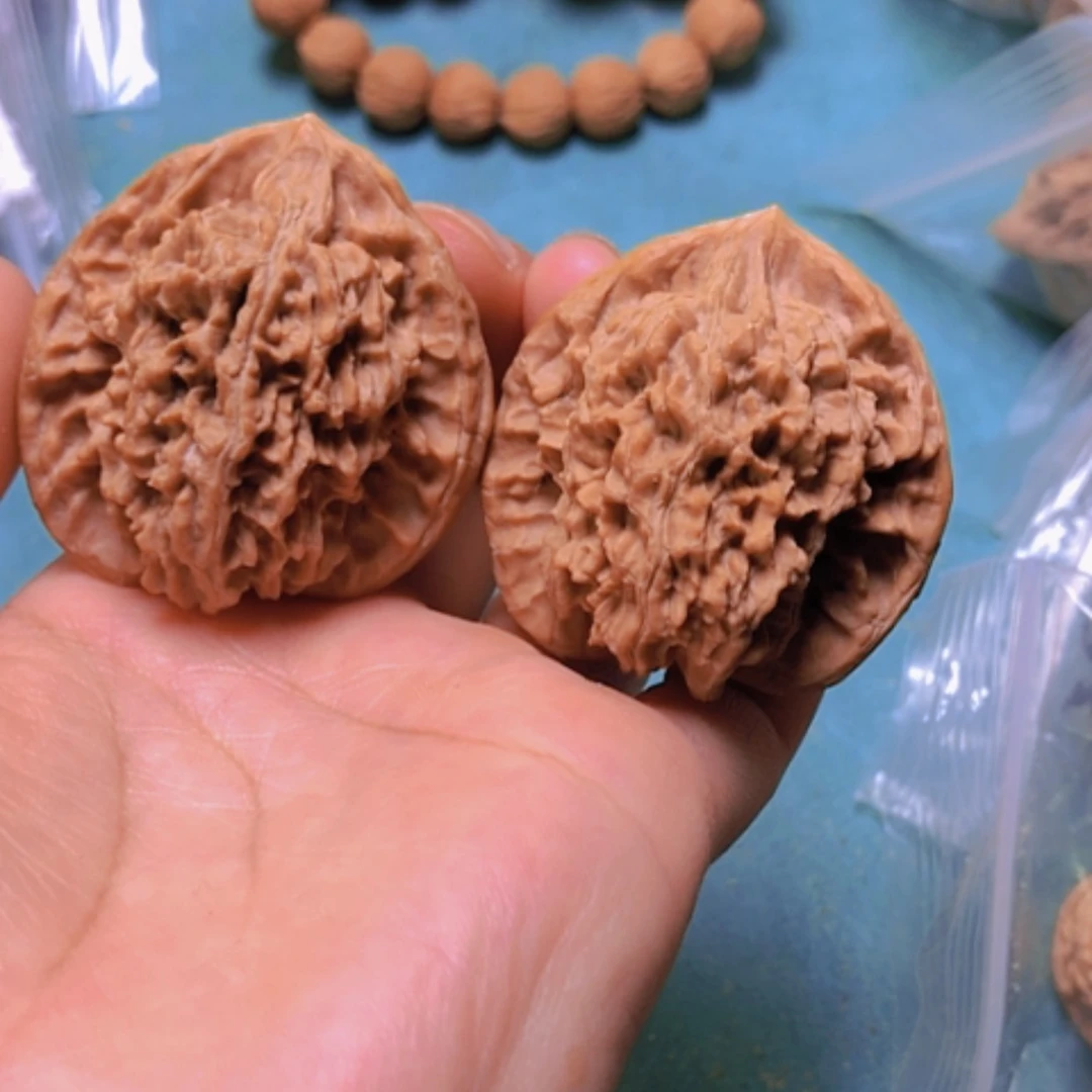 【闪购商品】核桃摆件42乾隆纹有修