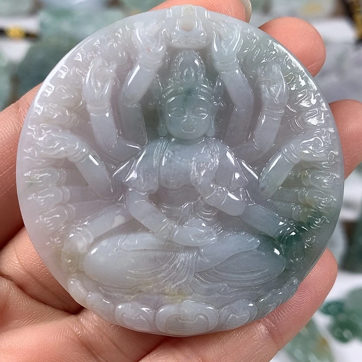翡翠未镶嵌颈饰千手观音福利多彩颜色福利