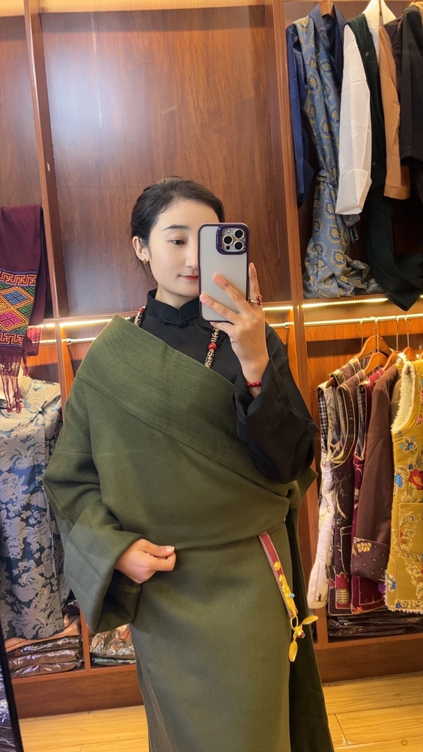 【央古】2025年新款特马休闲绿色复古民族风