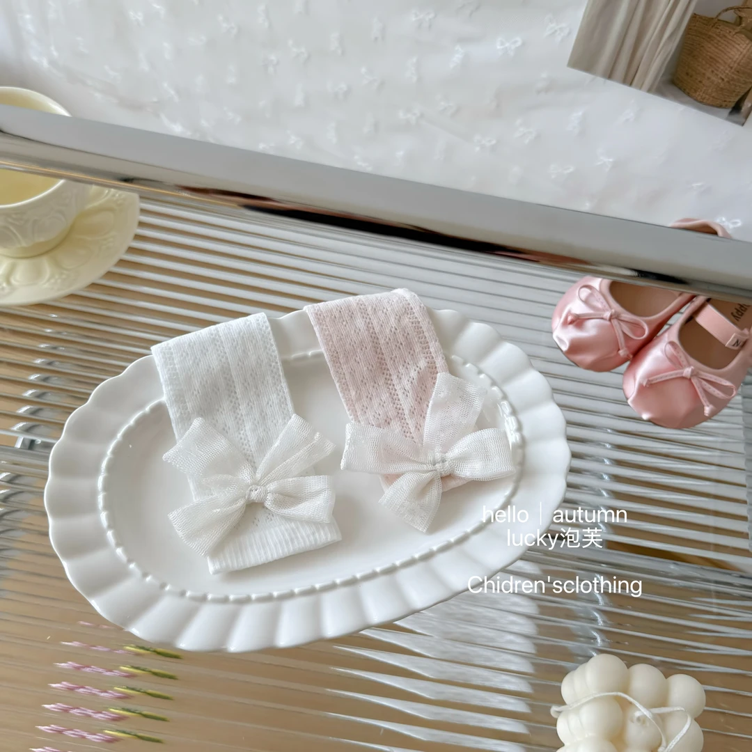 【福利大大！】女宝宝蕾丝小腿袜夏季儿童网眼堆堆袜女童中筒袜薄