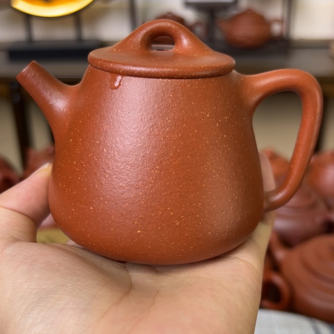 茶壶紫砂紫砂壶高石瓢红降坡200cc
