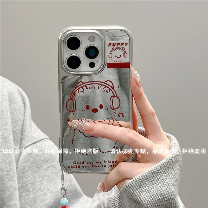 电镀大孔相框镜面适用苹果iPhone17/华为荣耀/小米手机壳pura70潮