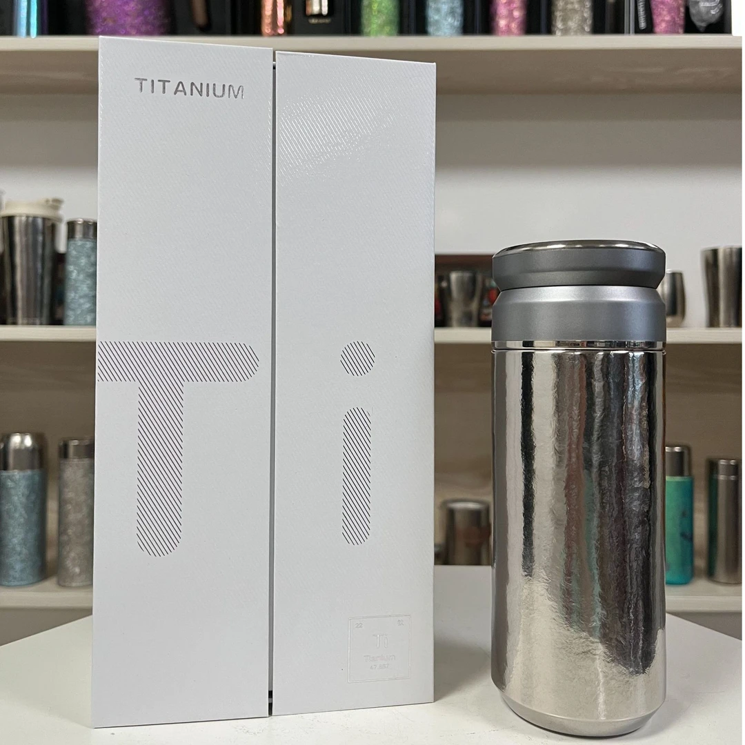 400ml 纯钛茶水分离保温杯高档车载便携简约户外
