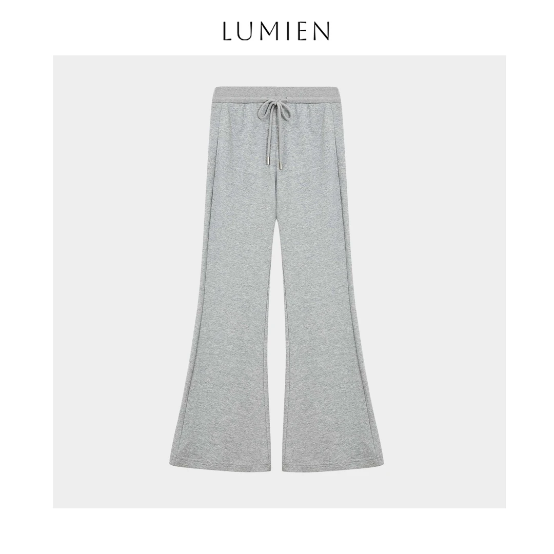 【LUMIEN】简约风春秋季新款显瘦显腿长松紧腰微喇运动裤女LX5BKW81