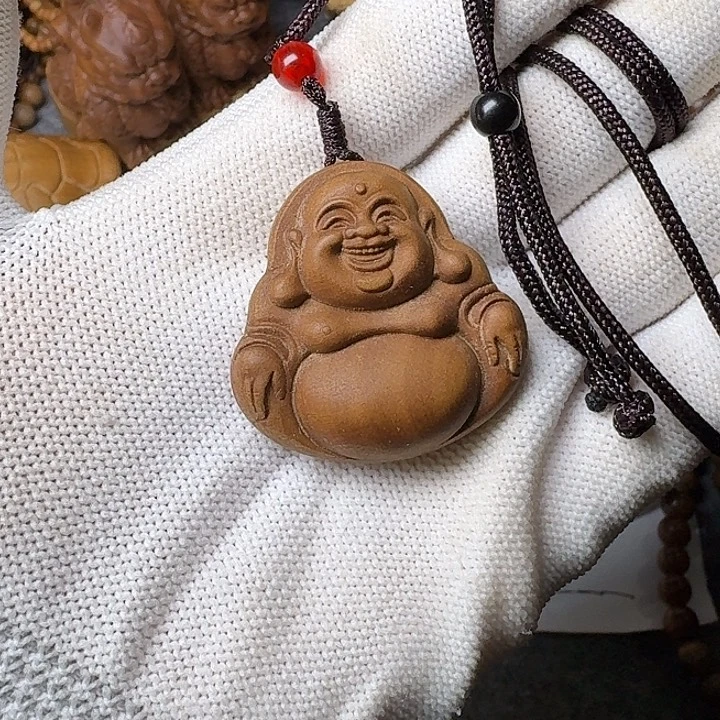 手串/手链檀香木老山檀香黑肉弥勒吊坠